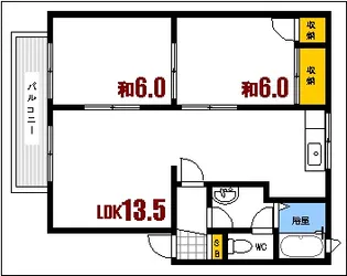 ディアス日乃浦【1階】の間取り