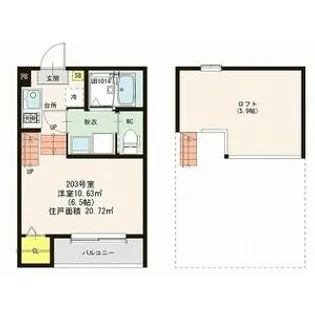 プランドール宮城野原【2階】の間取り