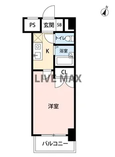 スカイコート日本橋浜町【8階】の間取り
