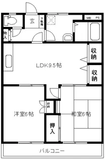 グリーンヒル藤が丘D【4階】の間取り