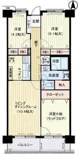 ファミリータウン東陽【1階】の間取り