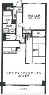 パウロニアビューコート【14階】の間取り