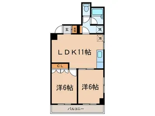 駒沢コンフォ-トレジデンス【3階】の間取り