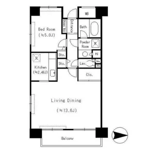 フレスコ川崎【11階】の間取り