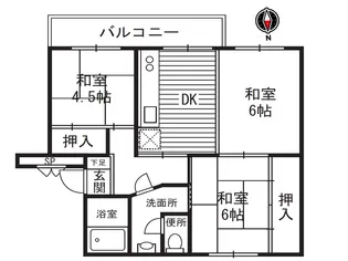 永山団地【3階】の間取り