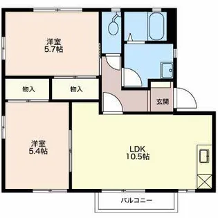 フレグランスA【2階】の間取り