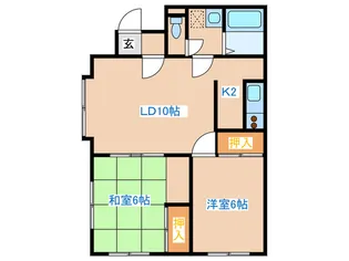 ウエストパ-ク【1階】の間取り