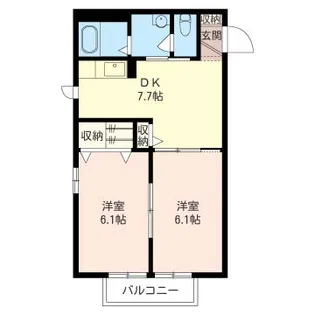 メゾンアルカディア【1階】の間取り