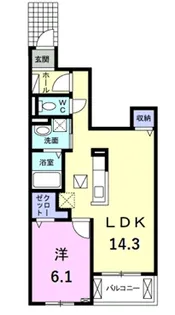 ブライト イースト【1階】の間取り