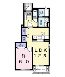 エアリーヴィラB【1階】の間取り