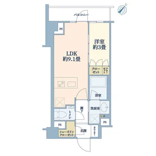 リビオレゾン参宮橋【4階】の間取り