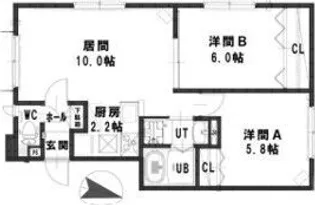 ルミエール澄川東【2階】の間取り