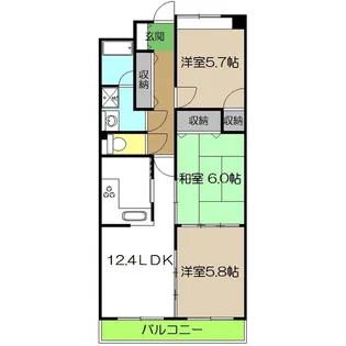 パールリバー【3階】の間取り