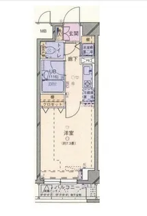 シンシア日本橋新川【9階】の間取り