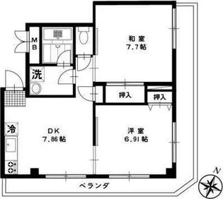 セレノII【4階】の間取り