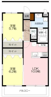 H2プルミエ【3階】の間取り
