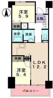 クリスタルプラザアネックス多治見【6階】の間取り