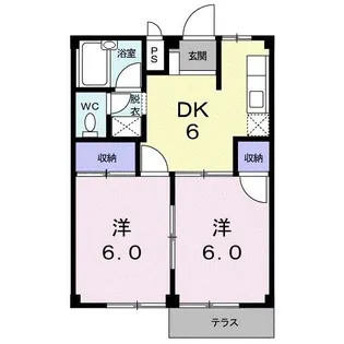 ハイツOKABE【1階】の間取り