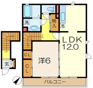 ルミエールB【2階】の間取り