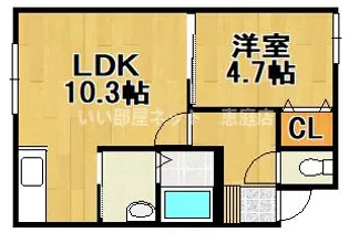 CIGAL京町【3階】の間取り