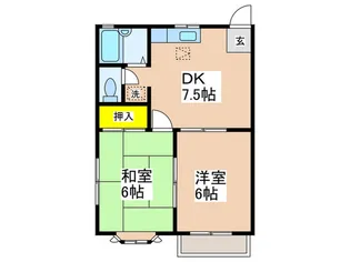 クレア大清水B【2階】の間取り