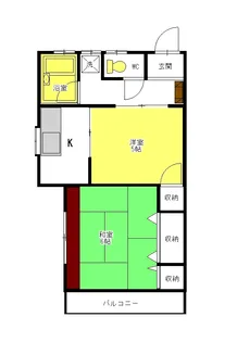 ハイツヨシカワ【1階】の間取り