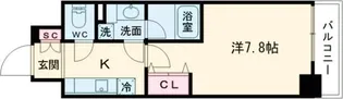 CAVANA九条烏丸【6階】の間取り