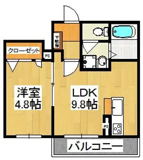 Fio西船【4階】の間取り