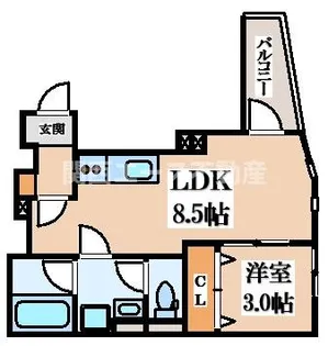 ALEGRIA住道South【3階】の間取り
