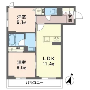 ペイサージュ カリテ【3階】の間取り