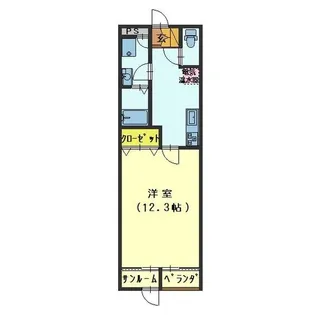 ブランシュール【1階】の間取り