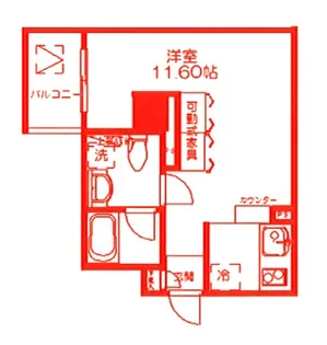 ルモーデセンター北【5階】の間取り