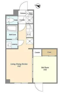 ウェルスクエアイズム千川II【1階】の間取り