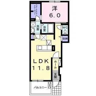 アン スクエア【1階】の間取り