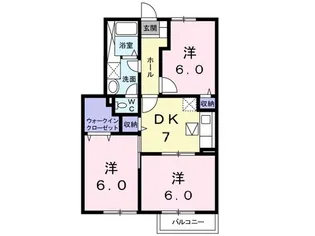 ボヌール・ペイザージュ【1階】の間取り