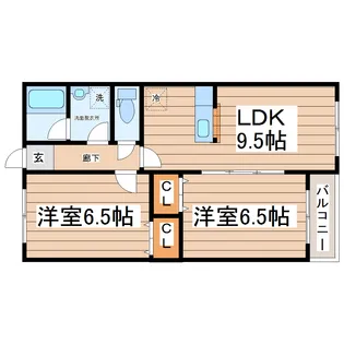 中田ガーデンハイツ【1階】の間取り