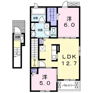 トゥインクル愛宕【2階】の間取り
