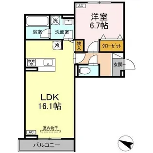 メゾン梅木【2階】の間取り