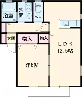 ハピネスF(針ヶ谷町)【1階】の間取り
