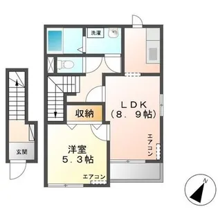 シャルム オーヴェスト【2階】の間取り