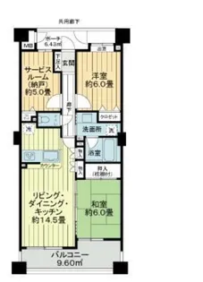 コスモ錦糸町リベディア【5階】の間取り