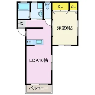 ジェントリー大友【1階】の間取り