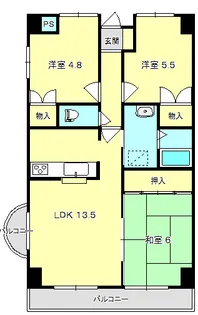 マンゲンマンション【6階】の間取り