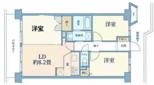 コスモ川口サンスクエア【9階】の間取り
