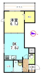 Cle du Bonheur(クレドボヌール)【3階】の間取り