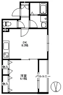 カサデフローラ【1階】の間取り