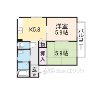 エミネンス駅南中央B【1階】の間取り