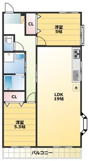 スカイレジデンスII【2階】の間取り