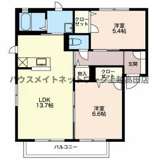 シャーメゾン石橋【2階】の間取り