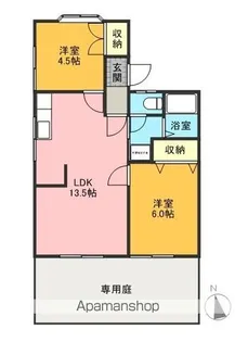 カーサ浅井【1階】の間取り